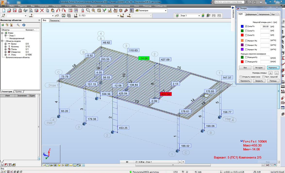 Reinforced concrete frame