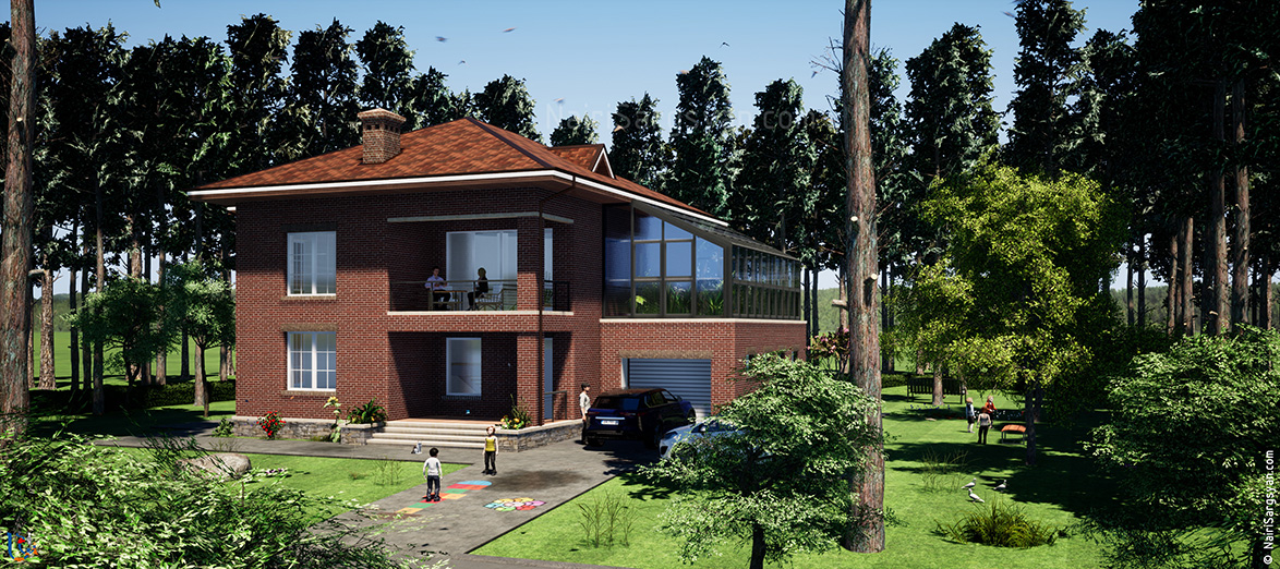 two-story energy efficient house