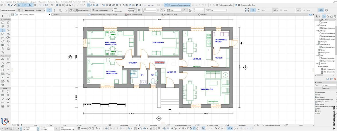 one-story residential custom house