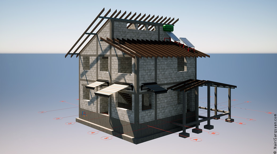 individual earthquake-resistant house