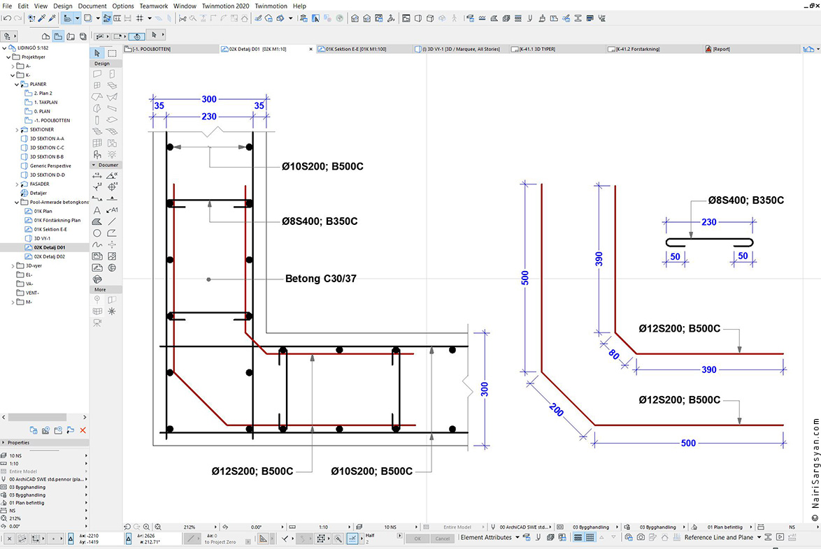 Multi-level swimming pool project