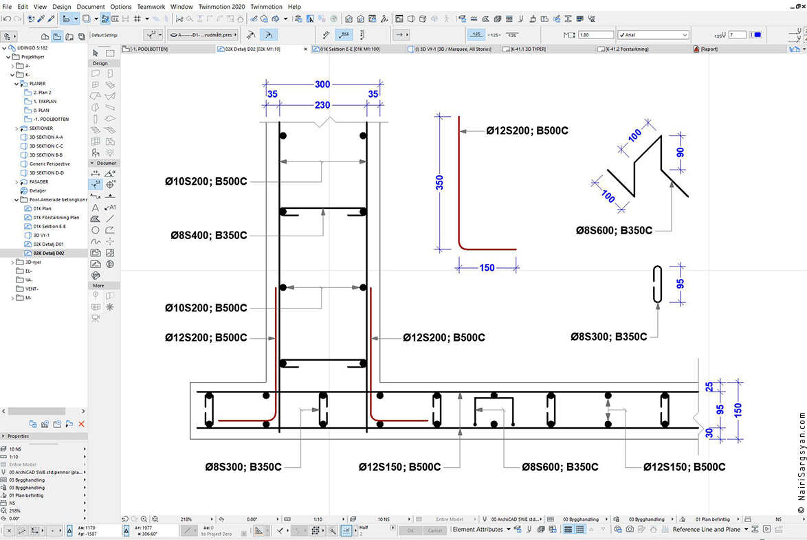 Multi-level swimming pool project