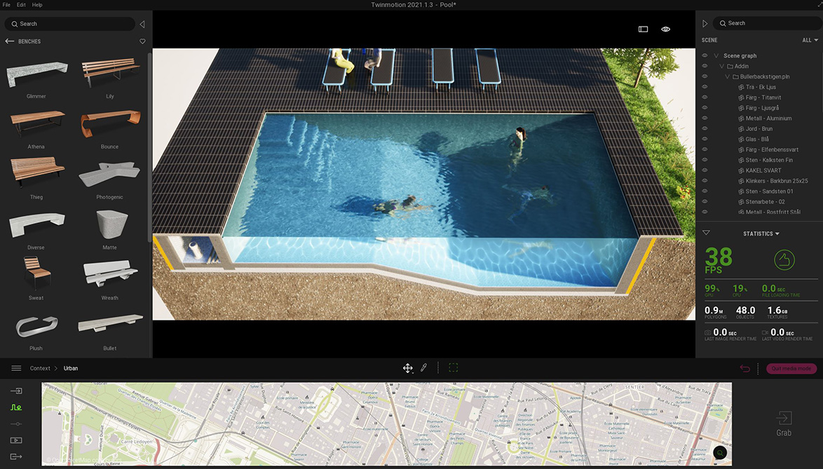 Multi-level swimming pool project