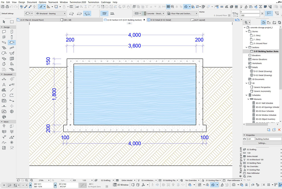 Concrete tank project